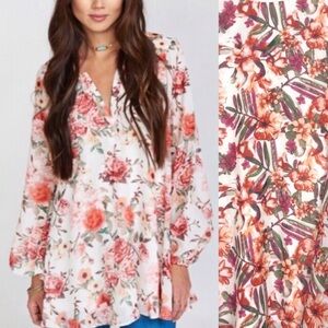 Show Me Your Mumu Jamie Floral Long Sleeve Tunic